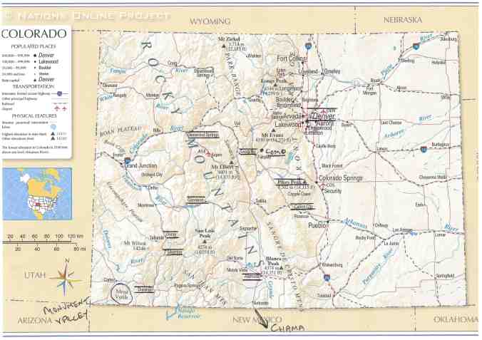 Colorado marked map 2